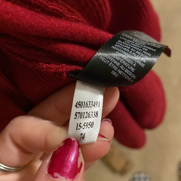 WHBM Burgundy Open Front Cardigan, Size XS - Picture 8 of 8